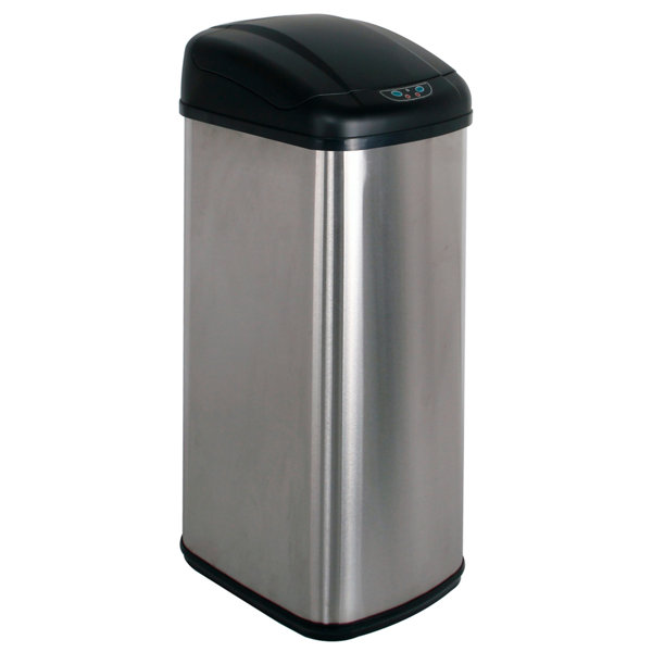 Symple Stuff Halton Stainless Steel 52 Litre Motion Sensor Rubbish Bin
